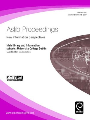 cover image of Aslib Proceedings: New Information Perspectives, Volume 61, Issue 3